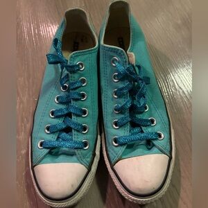 Turquoise converse, women’s size 7